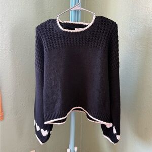 Women’s  Splendid Charity Heart Foundation Pattern Sweater